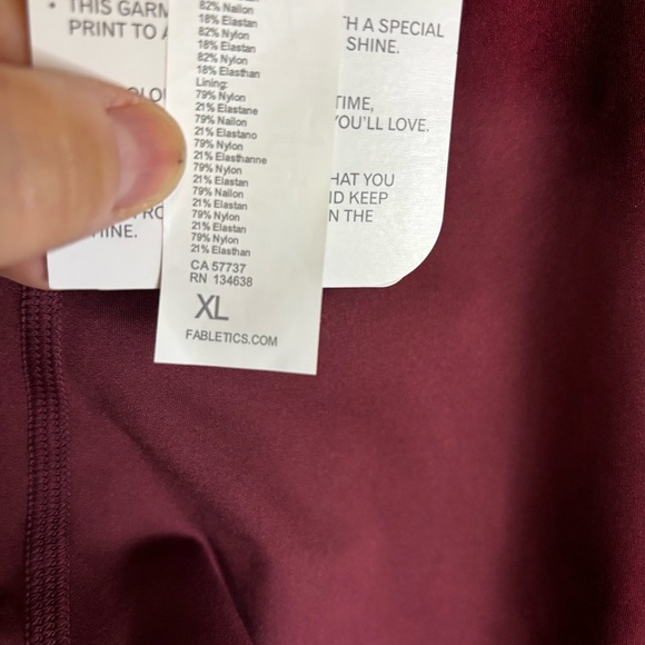 Fabletics Motion365+ Contour High-Waisted Legging in Merlot - Picture 7 of 16